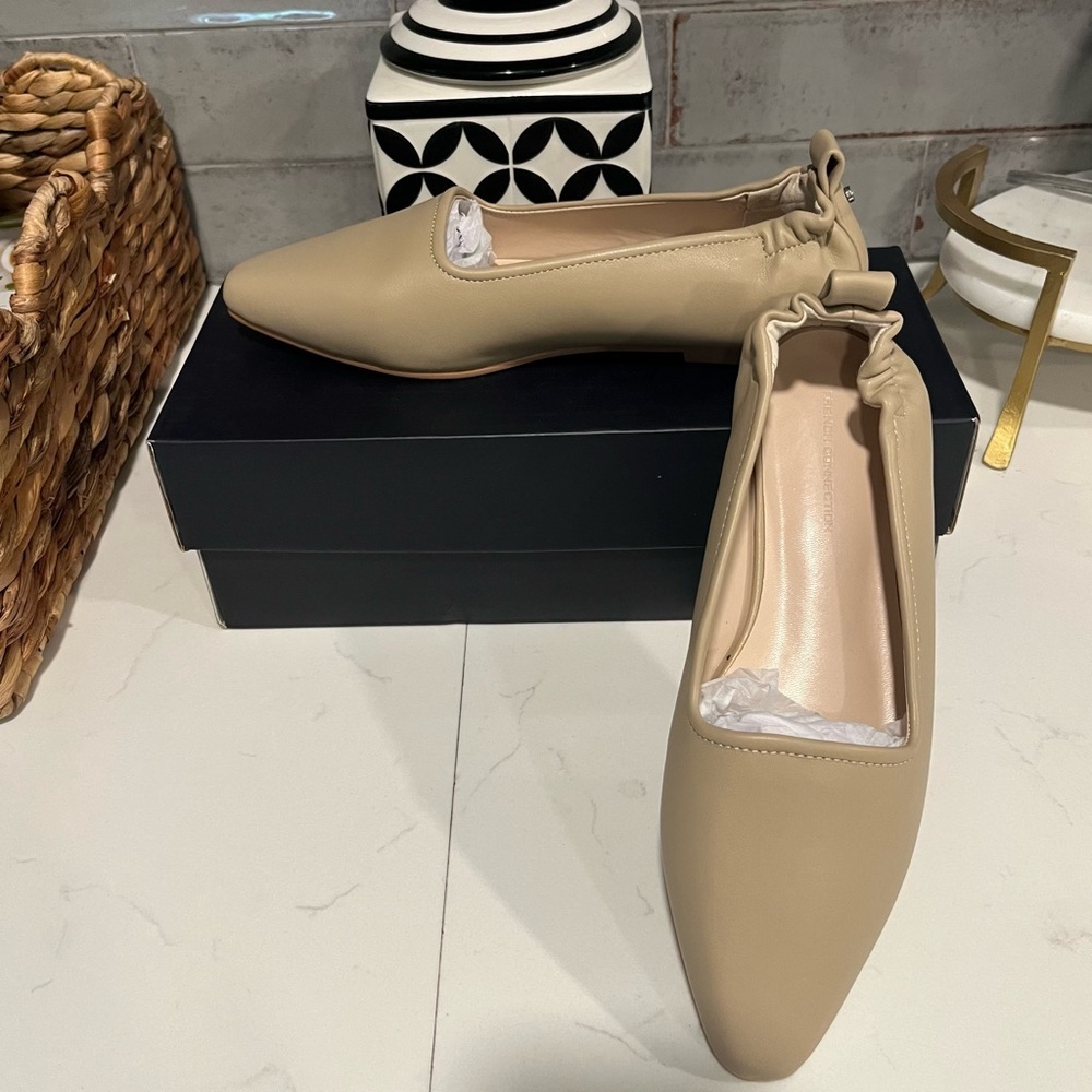 NWT French Connection Emee Ecru Vegan Ballet Flats 6.5